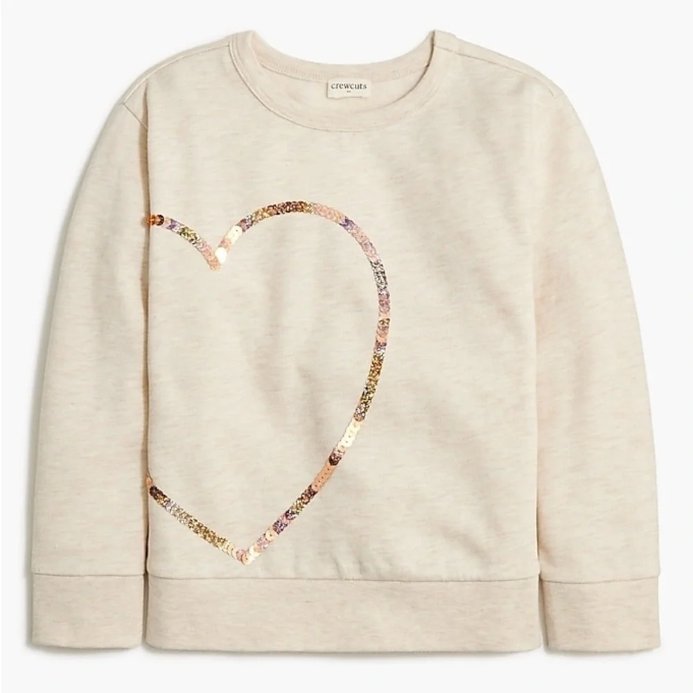 Crewcuts Girls' heart graphic sweatshirt